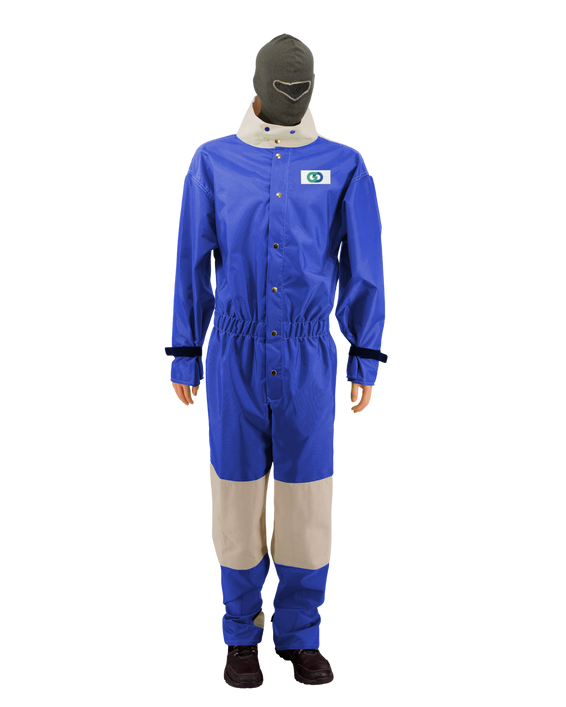 Sandblast suit blue
