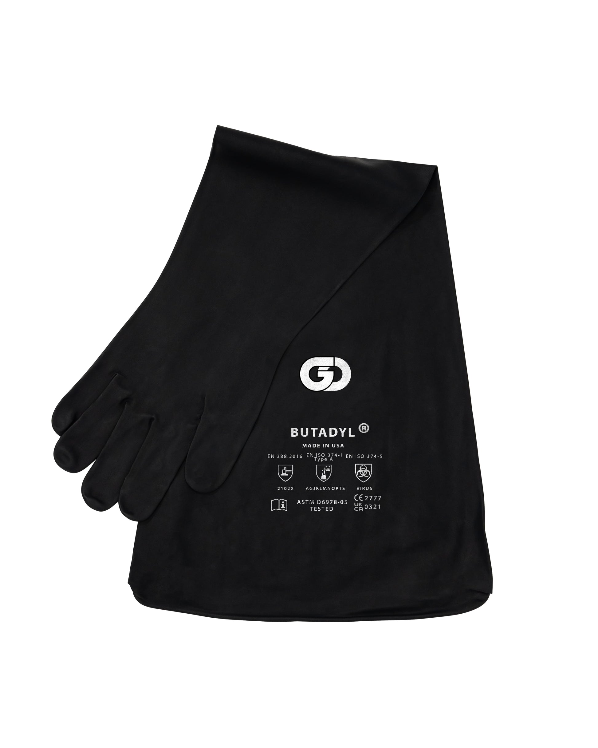 Butadyl Glovebox Gloves - Black